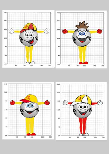 Entwurf Design Großkostüm Lottokugel